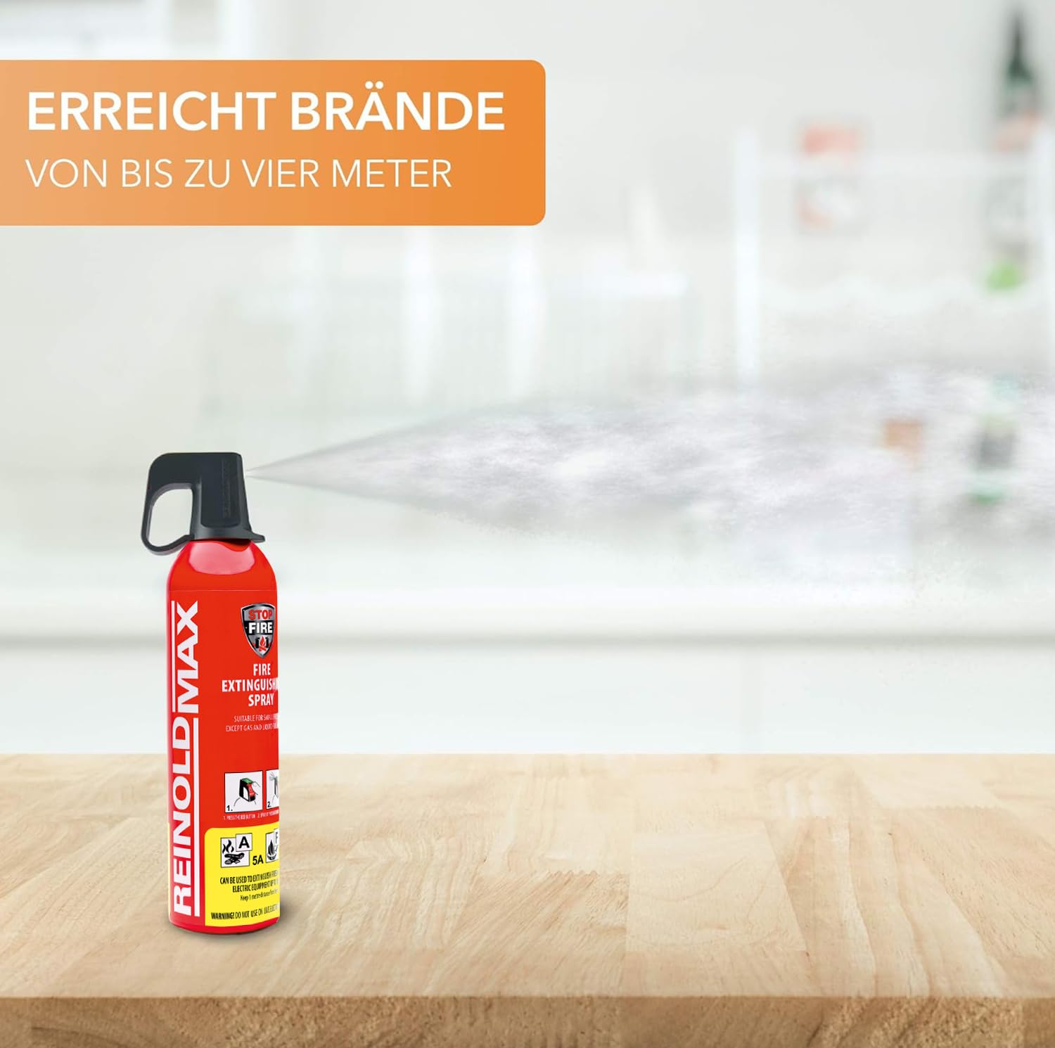 XENOTEC PREMIUM Feuerlöschspray – 2er Set - 750ml – Stopfire – Autofeuerlöscher – REINOLDMAX – wiederverwendbar – geeignet für Fettbrände – 2 x 750g