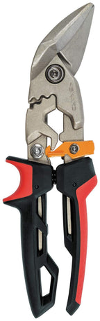 Fiskars Blechschere, Versetzter linker Schnitt, Bis zu 40% mehr Kraft, Länge 252 cm, Wärmebehandelter Stahl/Kunststoff, Schwarz/Rot/Orange, PowerGear, 1027211