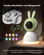 YESIMOM Babyphone mit Kamera 1080P HD PTZ 360°, 4.3" WLAN Baby Monitor mit App, IR Nachtsicht, 4X Zoom, Video Babyfon mit Bewegungs-/Geräuscherkennung, 2-Wege-Audio, Auto-Tracking, Bereichsalarme