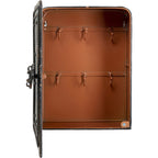 Kare Design Schlüsselkasten Safe, Schwarz, Schrank, Vintage Safe, mit 6 Haken, Stahl, Klein, 31x24x13 cm (H/B/T)