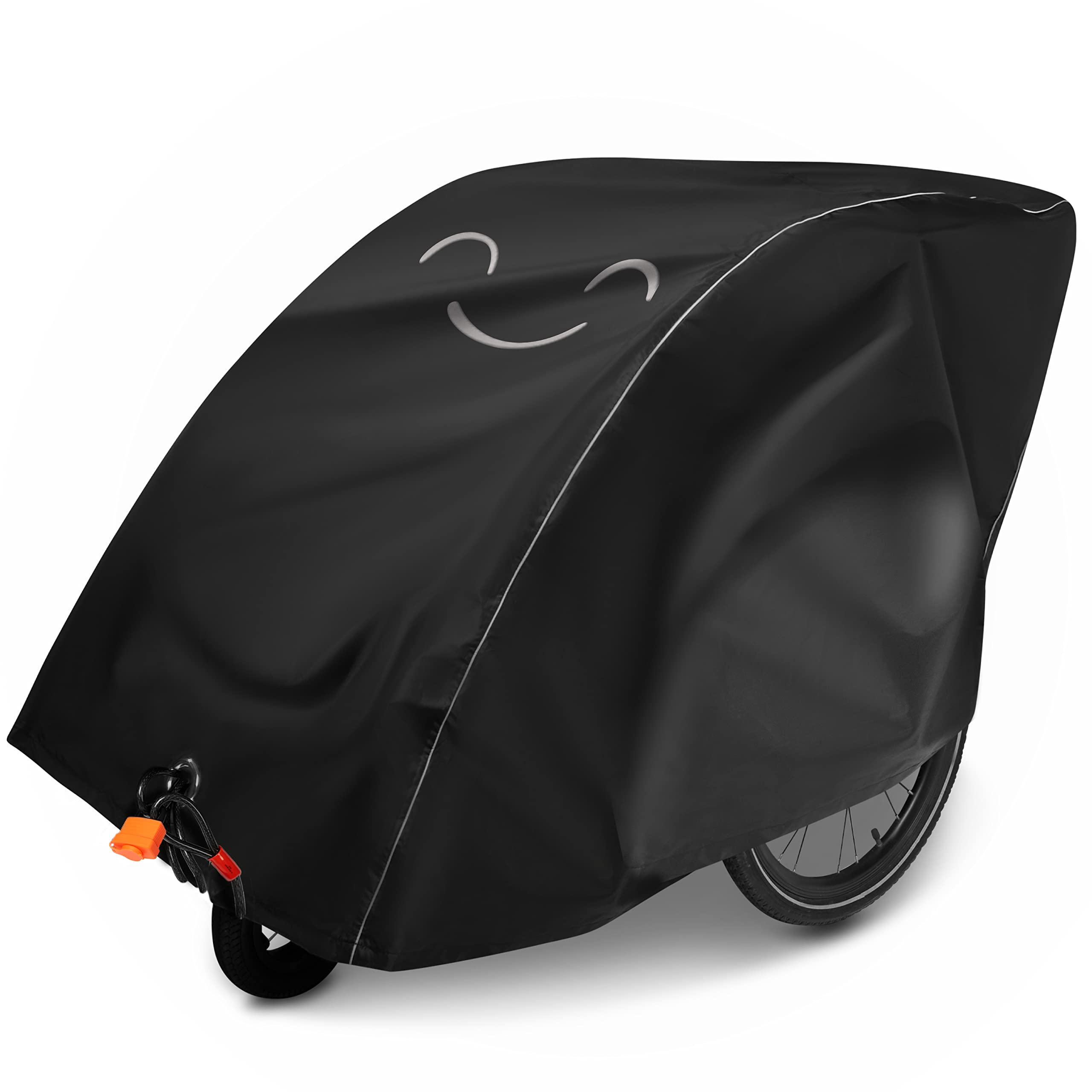 Isibell Abdeckung für Fahrradanhänger - Abschließbar - Universell - Reflektierend - 2 Sitzer - fahrradanhänger abdeckung zubehör