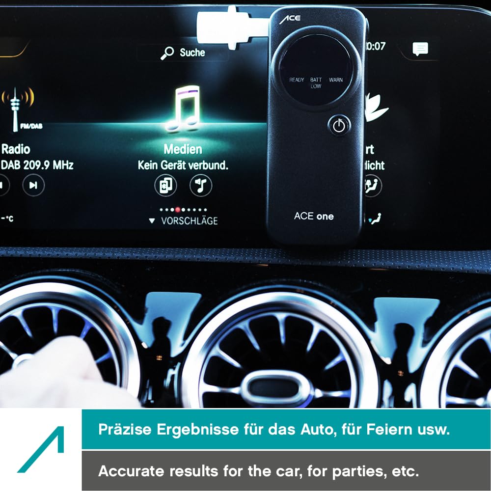 ACE One Alkoholtester Polizeigenau - Promille-Tester Alkomat mit 98,6%