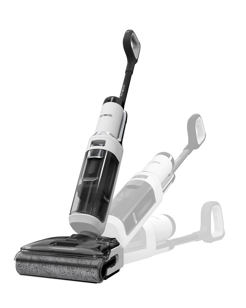 Tineco Floor ONE S6 Stretch Lite Nass Trockensauger, 180°Lay-Flat Nasssauger, Zentrifugallufttrocknung, 40min Laufzeit, Beidseitige Kantenreinigung, erreichen in niedriger Möbel für Tierhaare