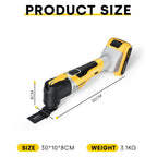 Akku Multifunktionswerkzeug 20V, ENVENTOR Oszillationswerkzeug mit 2.0AH Akku und Ladegerät, 12000-19500RPM, 4 ° Oszillationswinkel, 6 Geschwindigkeit, 28 Zubehör, zum Schneiden, Polieren, Sägen uvm