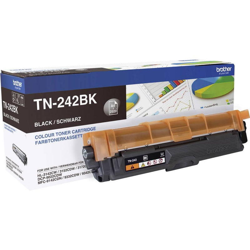 Brother TN242BK Original Tonerkassette TN-242BK schwarz (für Brother HL-3142CW, HL-3152CDW, HL-3172CDW, DCP-9017CDW, DCP-9022CDW, MFC-9142CDN, MFC-9332CDW, MFC-9342CDW)