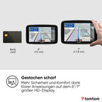 TomTom LKW-Navi GO Expert Plus (6 Zoll-Display, Routenführung und POIs für große Fahrzeuge, TomTom Traffic inklusive, Weltkarten, Echtzeitwarnungen zu Beschränkungen, USB-C)