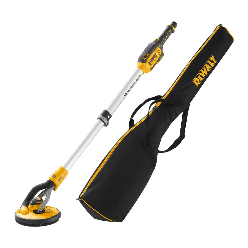 Dewalt 18 Volt Akku-Trockenbauschleifer DCE800NB (bürstenloser Motor, Drehzahlvorwahl über Rändelrad, mit ausziehbarem Teleskop-Schaft, AirLock kompatibel, inkl. 3x Schleifgitter & Transporttasche)