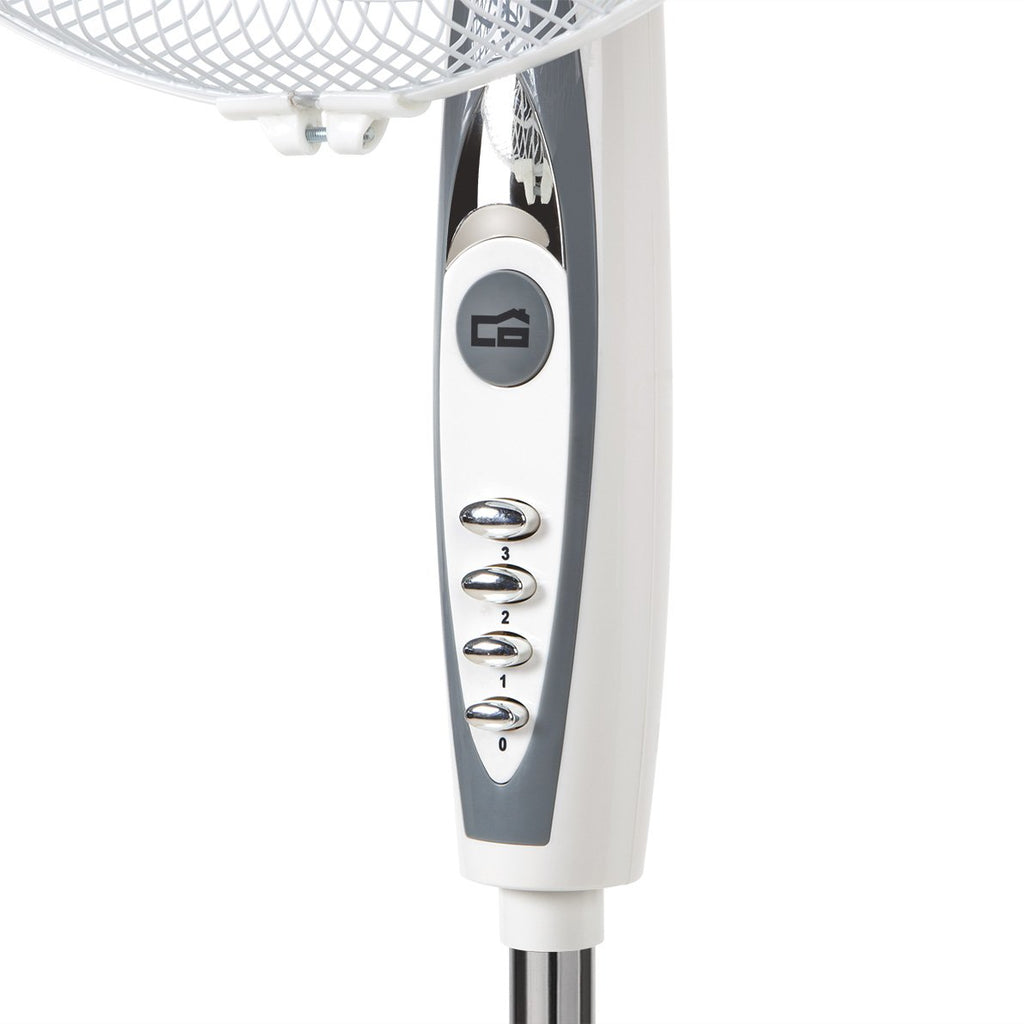 Orbegozo SF 0147 - Standventilator, 3 Stufen, Blättergröße 40 cm, einstellbare Höhe, 50 W, Weiß