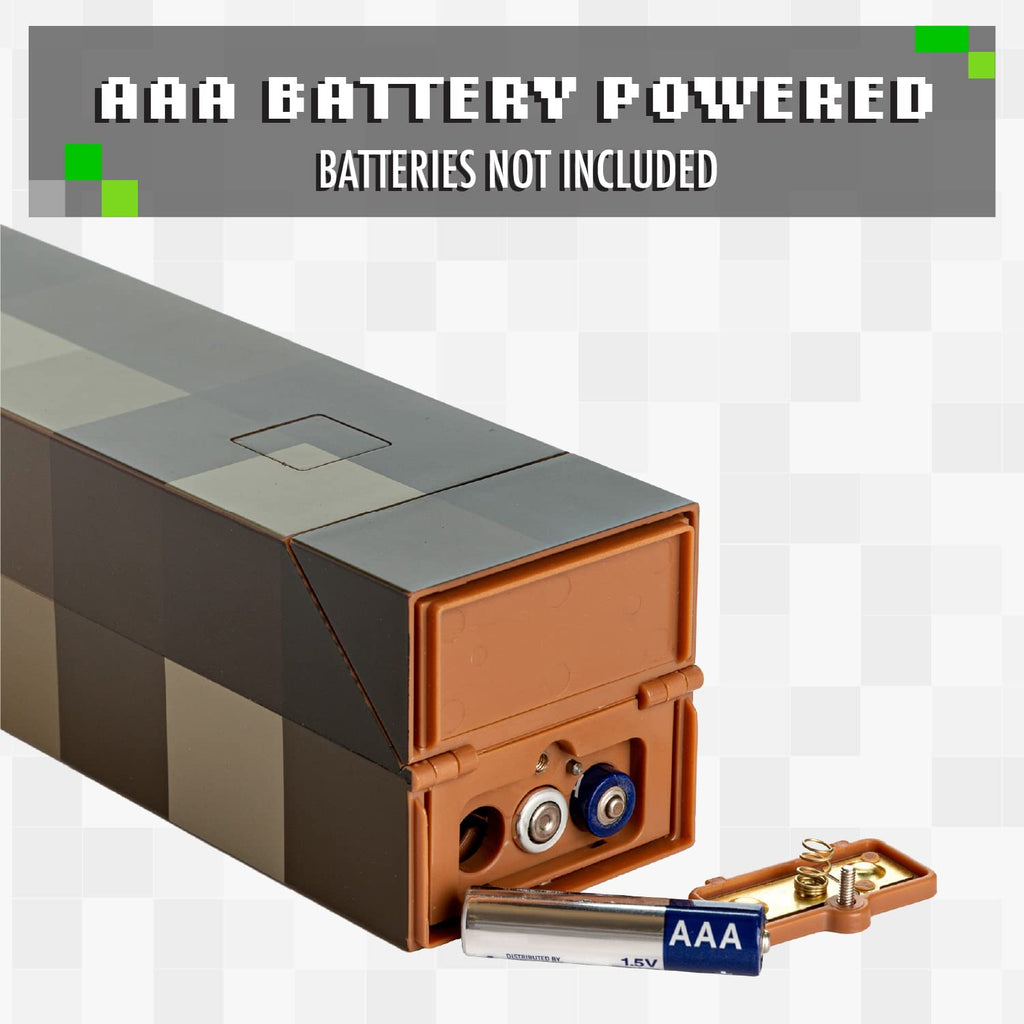 Minecraft Fackel-Licht - Offiziell lizenziert, 2 Lichtmodi, 2 Nutzungsmöglichkeiten, batteriebetrieben, Geschenk für Gamer