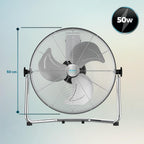 Cecotec Industrie-Ventilator EnergySilence 4300 Pro, 110 W, 3 Metallklingen 18" (45 cm), 3 Geschwindigkeiten, Kupfermotor, Einstellbare Neigung, Verchromte Oberfläche