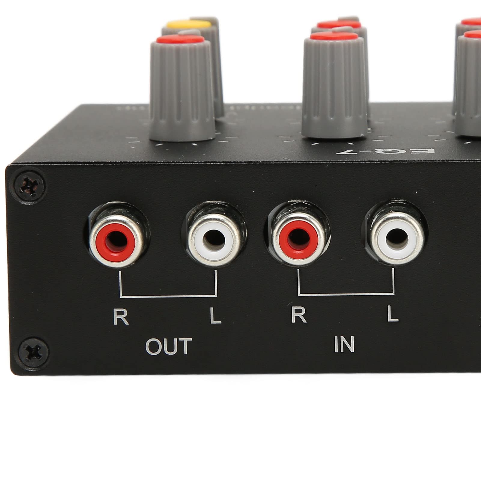 7-Band-Auto-Audio-Equalizer, 3,5-mm-Eingang -Ausgang Eingang 12 DB High Bass-Einstellung Zweikanal-Digital-Equalizer