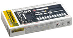 PROXXON Steckschlüsselsatz, Feinmechaniker-Satz mit 1/4"-Umschaltratsche sowie Schraubendrehergriff, 36-teiliges Werkzeug-Set mit Stahlkasten, 23080, 30 x 12.5 x 5 cm