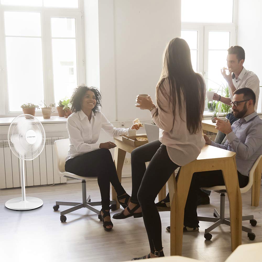 TROTEC Standventilator TVE 23 S – 50 Watt, oszillierend 80°, 3 Stufen, Ø 40 cm, höhenverstellbar, stabil