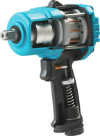 HAZET Schlagschrauber 9012TT I Max. Lösemoment 2200 Nm, Vierkantantrieb 12,5 mm (1/2 Zoll) I Hochleistungs-Doppelhammer-Schlagwerk- kompakt und leicht mit Twin-Turbo Technologie