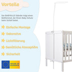 Babykajo Betthimmel Stange - Montierbare Himmelstange für Babybetten. Gestell aus Metall für Babybett Himmel Jungen und Mädchen - Gestell ohne Betthimmel.