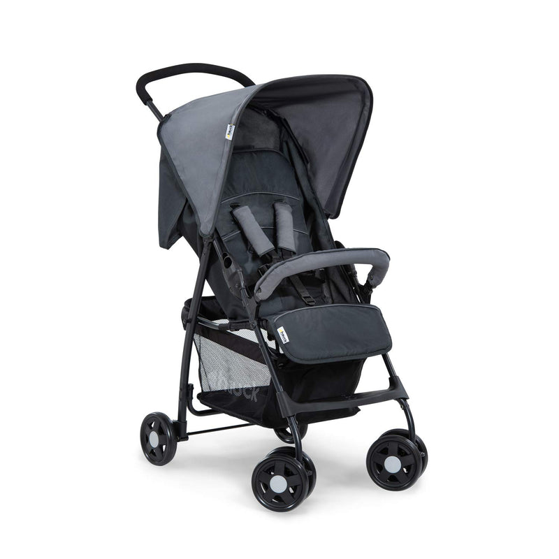 hauck Buggy Sport, Charcoal/Stone - Federleichter Reisebuggy 5,9 kg - mit Liegefunktion für Kinder ab Geburt bis 15 kg - Klein Zusammenklappbar, Großer Einkaufskorb bis 3 kg