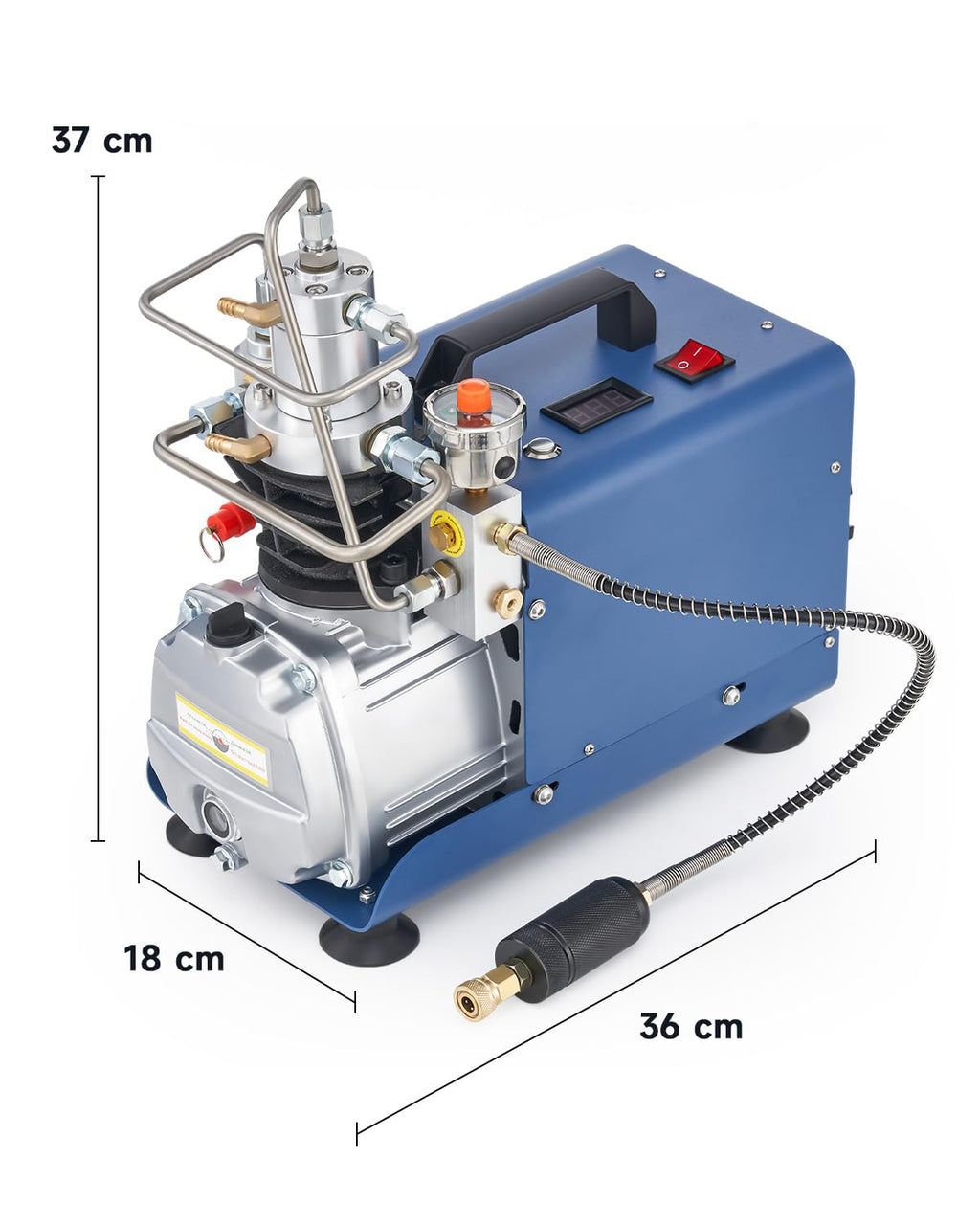 CREWORKS PCP Kompressor 300bar Automatisch Luftkompressor-Pumpe 4500PSI Hochdruckluftpumpe 1800W Kompressorpumpe Auto-Stop Kompressor 30MPA Hochdruck PCP Inflator für die Aufblasflasche