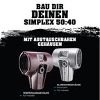 SIMPLEX-Schonhammer, TPE-soft/Superplastik; mit Tempergussgehäuse und hochwertigem Holzstiel | D=50 mm | 3017.051