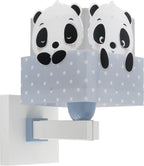 Dalber kinder Wandlampe, Kinderlampe Wandleuchte kinderzimmer Wolken tiere Pandabär Panda Blau, 63169T, E27