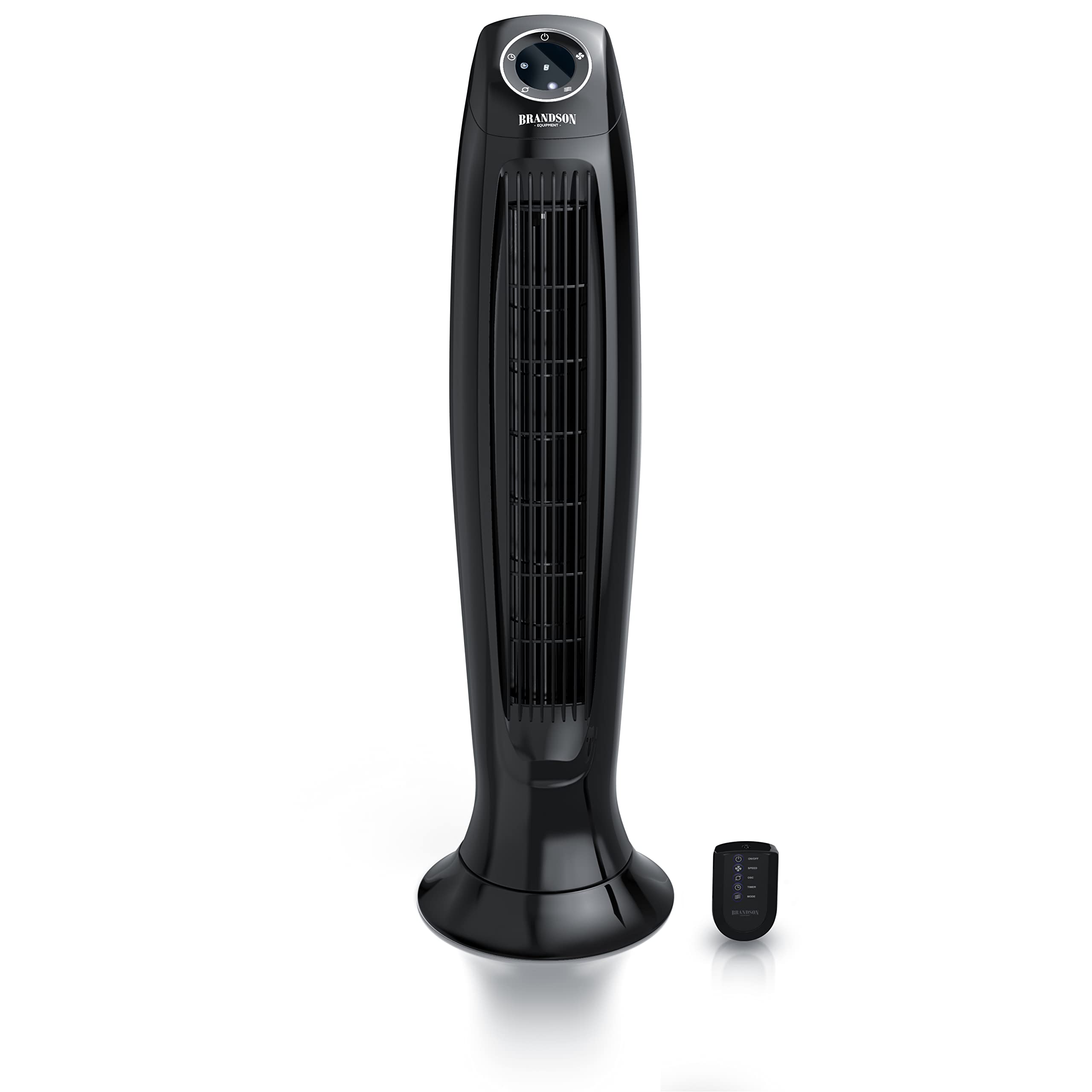 Brandson - Turmventilator Silent ECO Green - Preisträger 2025-9 Geschwindigkeitsstufen - DC Standventilor mit Fernbedienung - Oszillation - Ventilator mit Timer - sehr leise - energiesparend