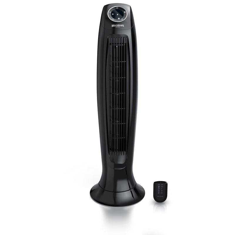Brandson - Turmventilator Silent ECO Green - Preisträger 2025-9 Geschwindigkeitsstufen - DC Standventilor mit Fernbedienung - Oszillation - Ventilator mit Timer - sehr leise - energiesparend