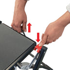 MSV - Klapptritt mit 2 Stufen aus Stahl - Tragfähigkeit 150 kg - GS-Sicherheitsnorm - rutschfest und kompakt - Ideal für Zuhause, Küche, Büro und Heimwerken - Schwarz