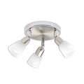 Brilliant Lampe Sofia Spotrondell 3flg eisen/chrom/weiß | 3x D45, E14, 40W, geeignet für Tropfenlampen (nicht enthalten) | Köpfe schwenkbar