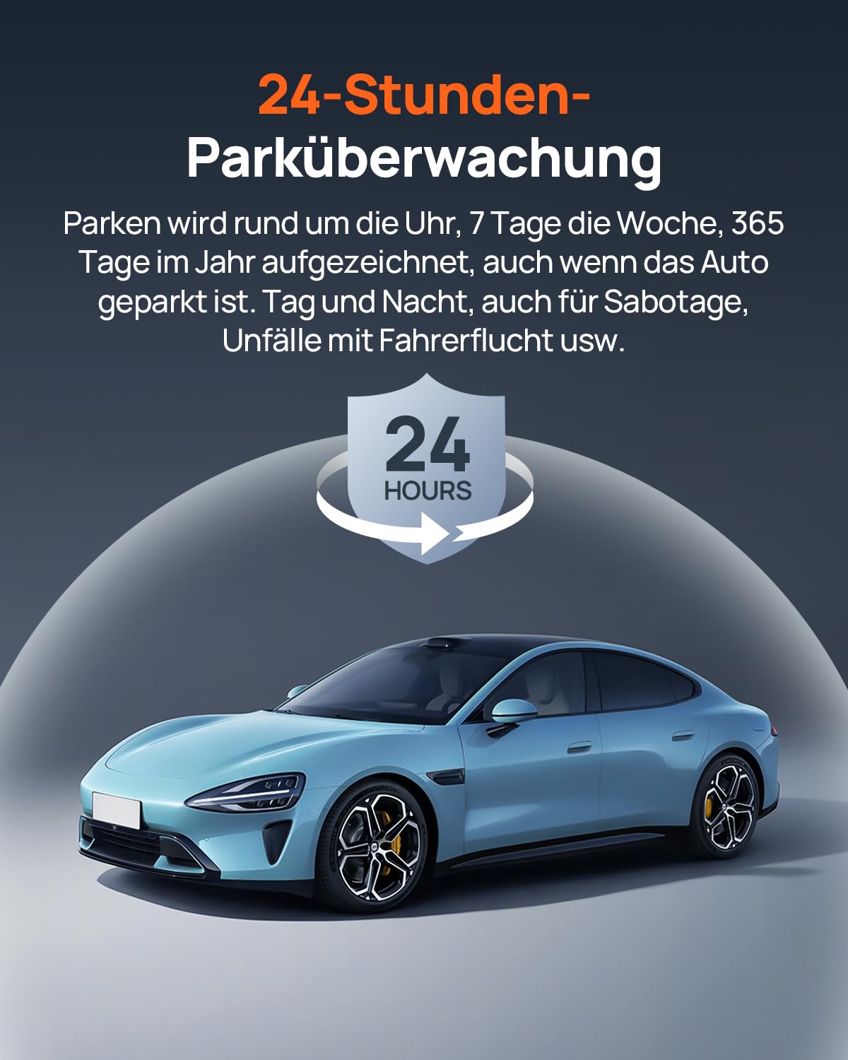 70mai Hardwire Kit UP03, Typ-C-Hardwire-Kit mit Niederspannungsschutz, 24-Stunden-Parküberwachung für 70mai Dash Cam M310/A410/A510/A810/A800SE/4K Omni/T800E/T800, 3 m, 12 V–30 V auf 5 V/2,4 A