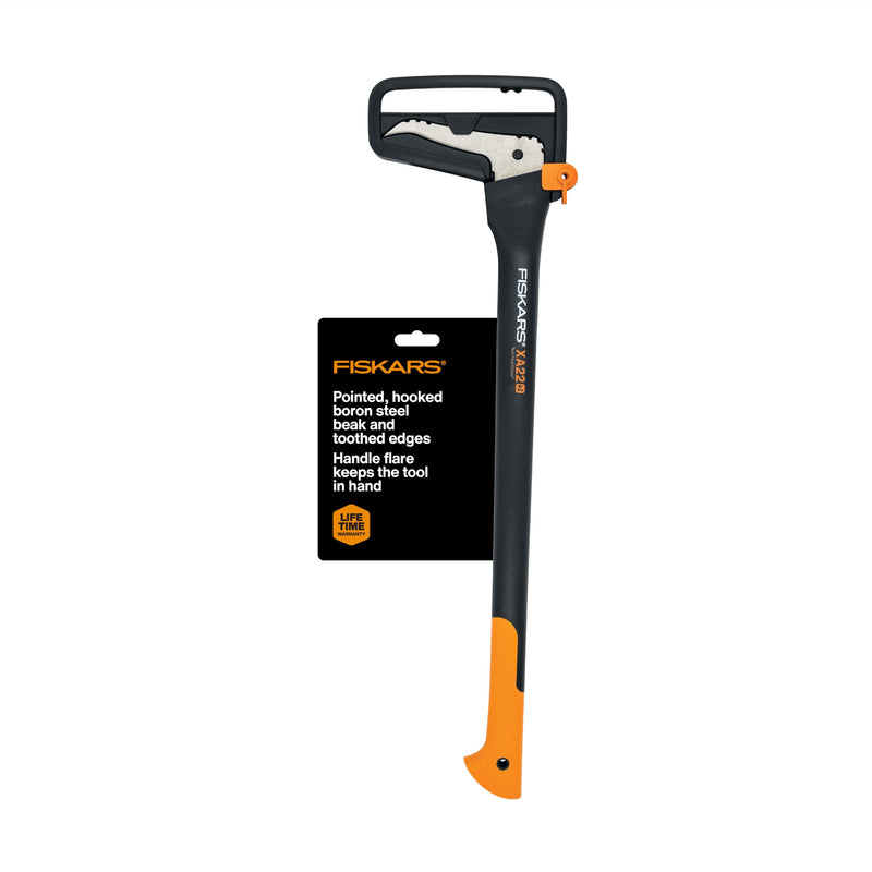 Fiskars 71,1 cm große Wasserpfeife schont Ihren Rücken – Heben, Ziehen und Laden von schweren Runden von Brennholz und gespaltenem Holz – scharfes und leichtes Pick-Werkzeug für Holzscheite –