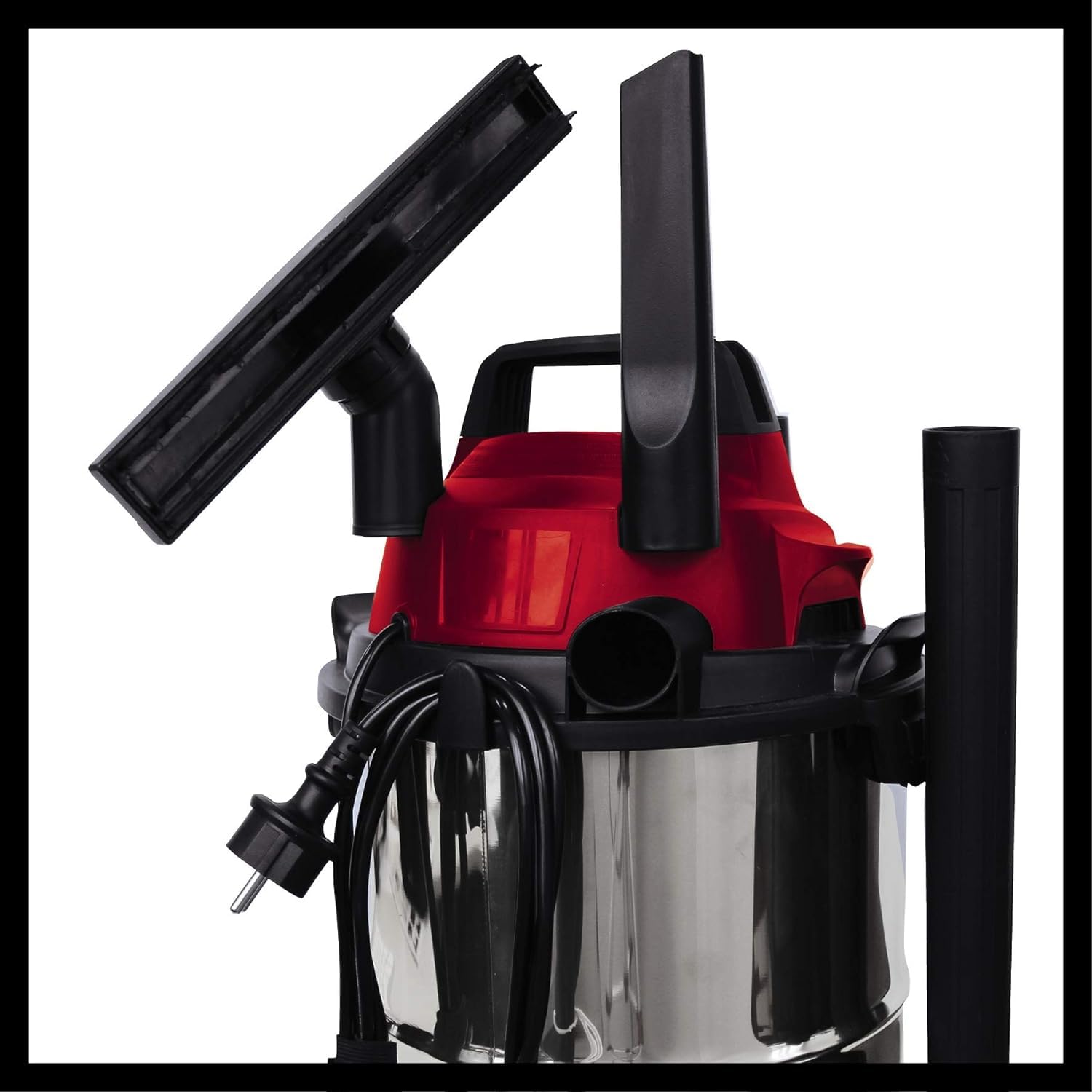 Einhell TC-VC 1812 S Nass-Trockensauger (1.250 W Leistung, 36mm Schlauchsystem, 12 l Edelstahlbehälter, Schaumstofffilter, umfangr. Düsenzubehör)