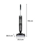 Rowenta X-Clean 4 kabelloser Nass- und Trockenstaubsauger, 2-in-1 Reinigung, 50 Min. Leistung, intelligente Schmutzerkennung, Selbstreinigungssystem, Dunkelgrau, GZ5037WO