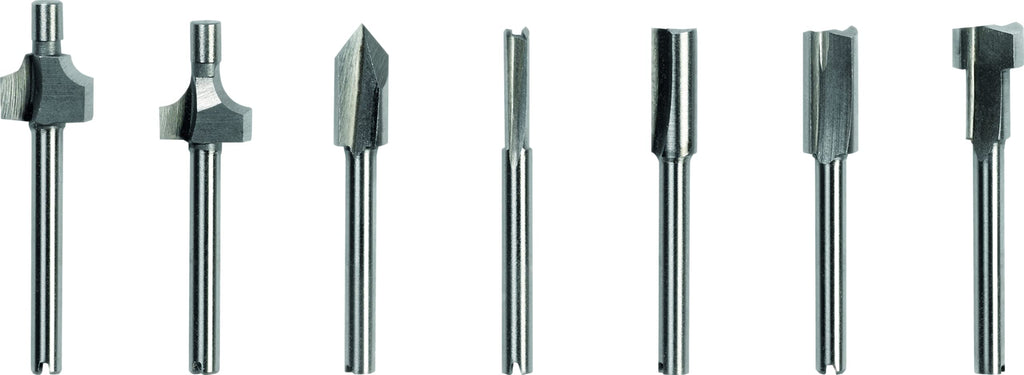 Dremel 660 Fräser Set, 7-teiliges Mehrzweck-Fräser-Set für verschiedenste Fräsarbeiten wie z.B. in Ecken, Kanten, Geraden u.v.m.