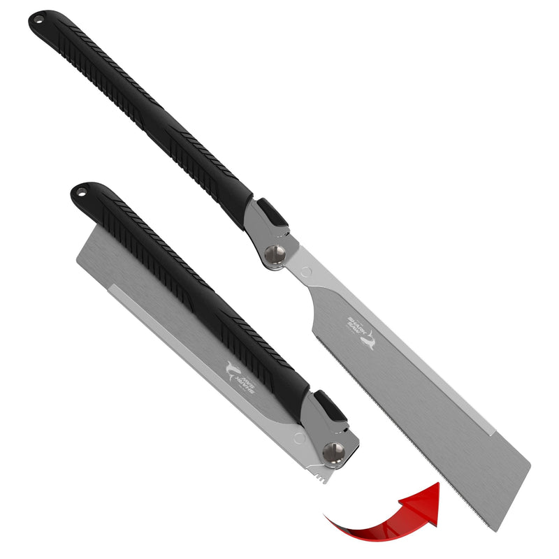 FAMEX 5527 Profi Japansäge Dozuki 240mm aus Karbonstahl - sehr fein 22 TPI - Dicke 0,3 mm - Made in Japan - Handsäge klappbar für Heimwerker und Gewerbe, Feinsäge für Holz, Zugsäge
