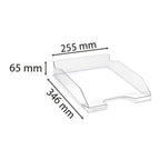 Exacompta 113223D 6er Pack Premium Briefablage Combo Midi DIN A4. Idealer Briefkorb für Ihre Organisation. Robuster und stapelbarer Ablagekorb Glasklar glossy