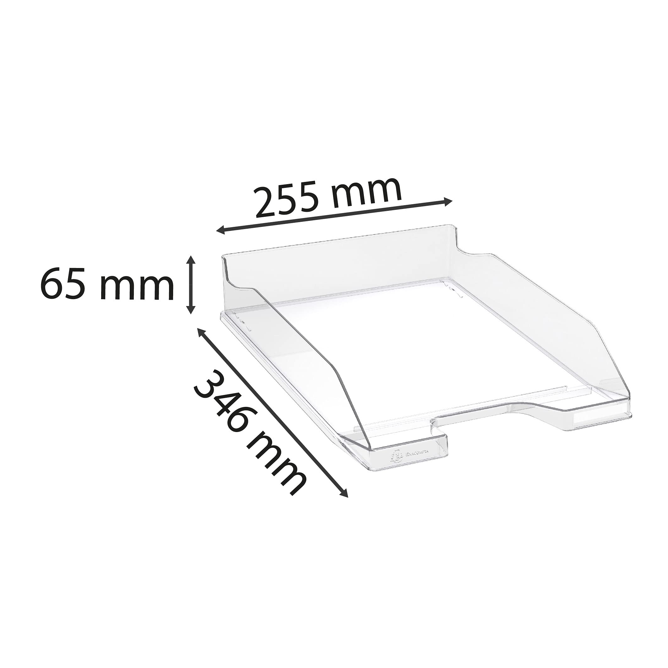 Exacompta 113223D 6er Pack Premium Briefablage Combo Midi DIN A4. Idealer Briefkorb für Ihre Organisation. Robuster und stapelbarer Ablagekorb Glasklar glossy