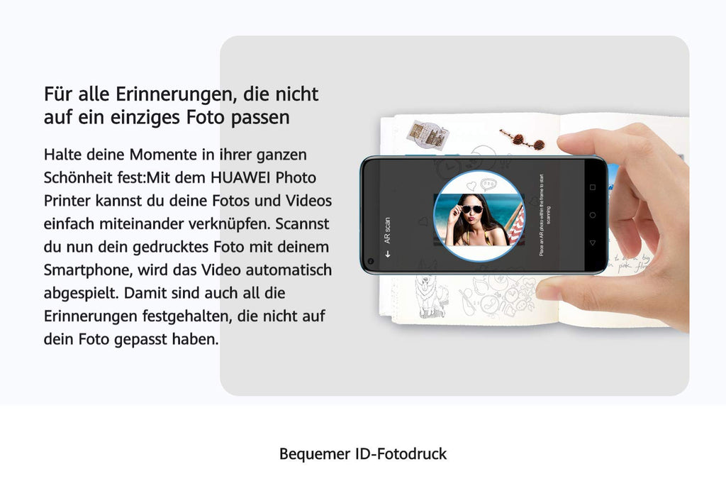 Huawei Drucker für Fotoapparat, tragbar, weiß
