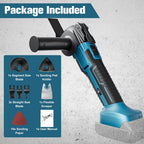 Multifunktionswerkzeug akku für Makita 18V Akku (Ohne Akku), Oszillationswerkzeug Akku mit 23 Zubehör, 6 Einstellbare Geschwindigkeiten Multitool zum Entfernen, Schaben, Schneiden
