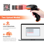 Tera Barcode-Scanner 1D 2D QR 3 in 1 Wireless 2.4 GHz/Bluetooth/USB Wired Barcode-Lesegerät mit Ständer/Halterung, HW0001