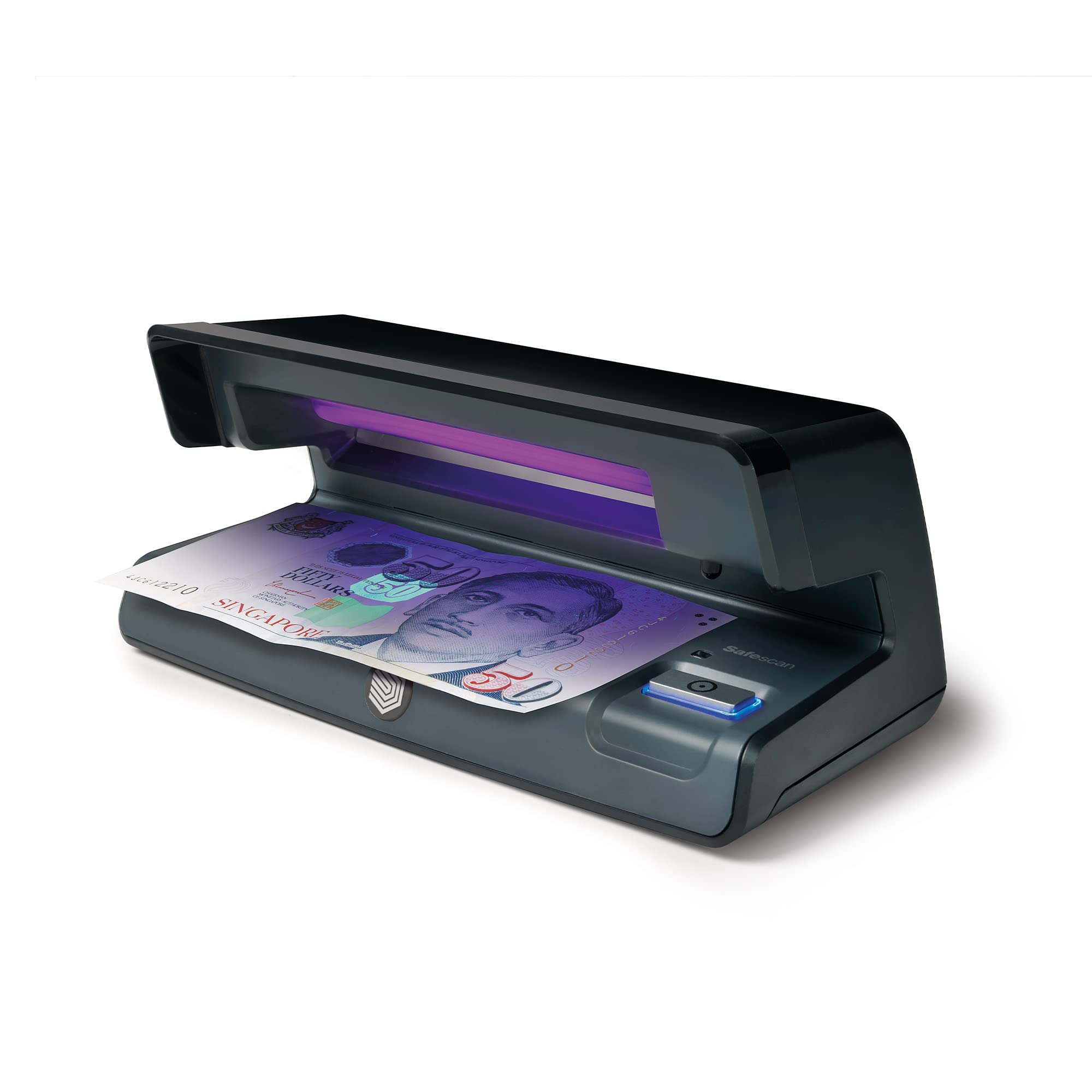 Safescan 50 UV Falschgeld-Detektor, der Banknoten, Kreditkarten und Ausweise überprüft - UV Geldprüfer für neue Scheine - Falschgeld-Scheinprüfer mit UV-Licht - UV-Licht-Geldprüfer Maschine