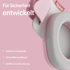 Alpine Muffy Baby Komfort - Gehörschutz für Babys & Kleinkinder - Getestet in Deutschland - Einzigartiges Kopfband für Sicheren & Bequemen Sitz - Verstellbar <48 Monate - Kopfhörer Lärmschutz, Rosa