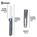 Gerber Taschenmesser mit Gürtelclip, Pledge, 7Cr17MoV Edelstahlklinge im Reverse-Tanto-Look, Griffschalen aus glasfaserverstärktem Nylon, Klingenlänge: 9,2 cm, 1067369