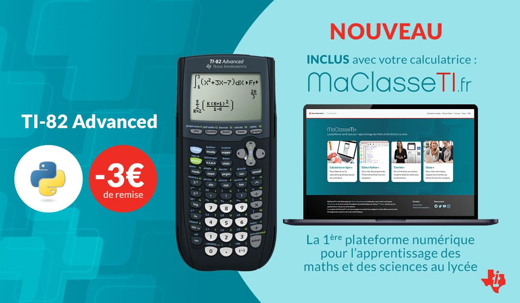 Texas Instruments TI-82 ADVANCED Grafikrechner (8-zeilig), nur mit französischer Anleitung und Sprache
