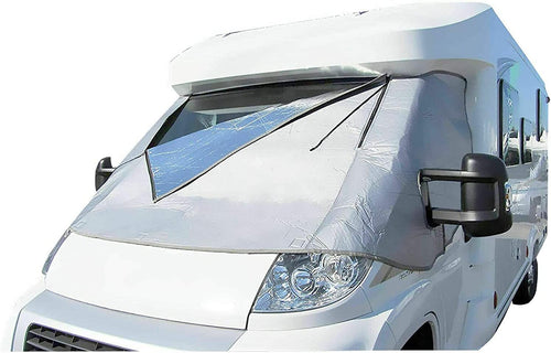 Außen Thermofenstermatte Silber Thermoschutz Abdeckung für FIAT Ducato, Peugeot Boxer, Citroen Jumper X250/290 von 2006-2025 Außenisoliermatte Wohnmobil Abdeckung Sonnenschutz