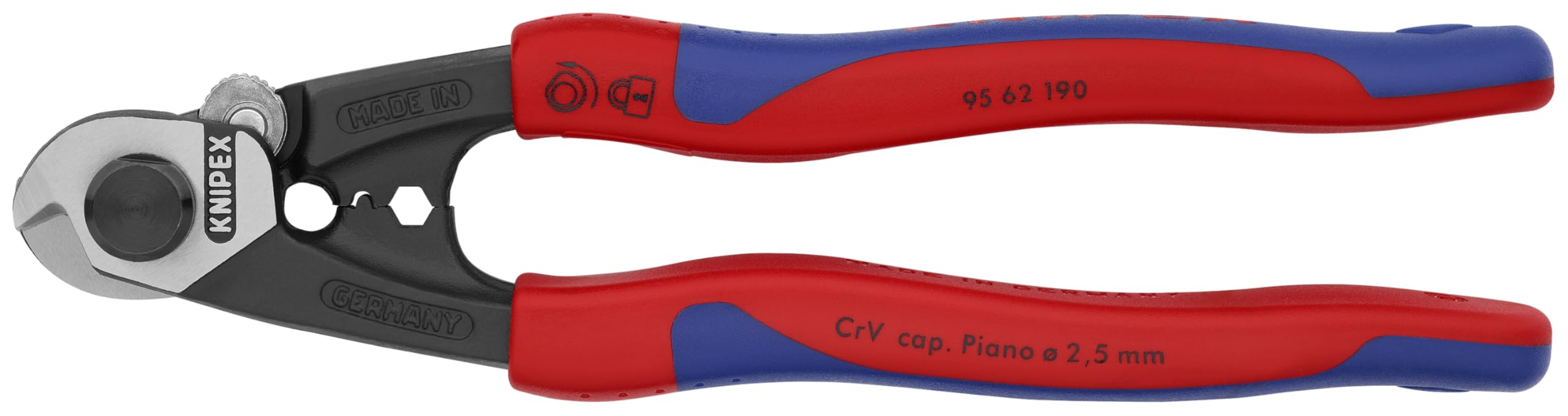 Knipex 95 62 190 SBA Komfort Grip Drahtseilschere,