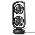 DR.PREPARE Tischventilator Klein Turmventilator 40cm Ventilator mit 3 Stufen, 105° Oszillation, 3 Timer Table Fan Tragbarer Ventilator für Schlafzimmer Büro Küchen