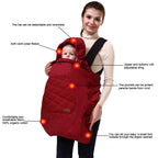 Bebear Winterbezug für Babytrage Warm Universal Hoodie Babytragebezug für alle Jahreszeiten(Grau)