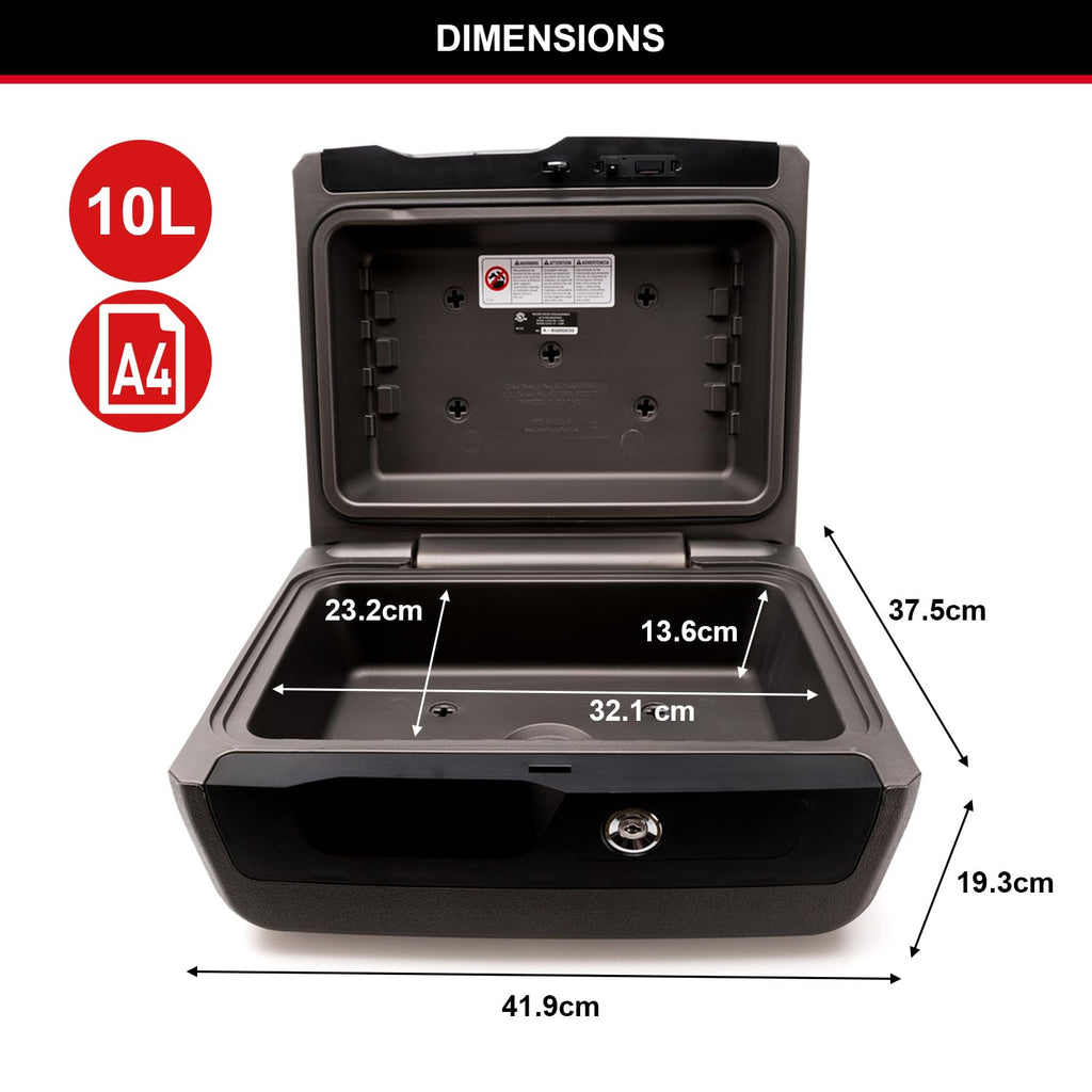 Master Lock Sicherheitskassette [Feuer- und Wasserfest] [Large] [Schlüsselschloss] LCFW30100 – Für Ausweise, A4-Dokumente, kleine Elektrogeräte, Juwelen usw.