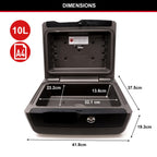 Master Lock Sicherheitskassette [Feuer- und Wasserfest] [Large] [Schlüsselschloss] LCFW30100 – Für Ausweise, A4-Dokumente, kleine Elektrogeräte, Juwelen usw.
