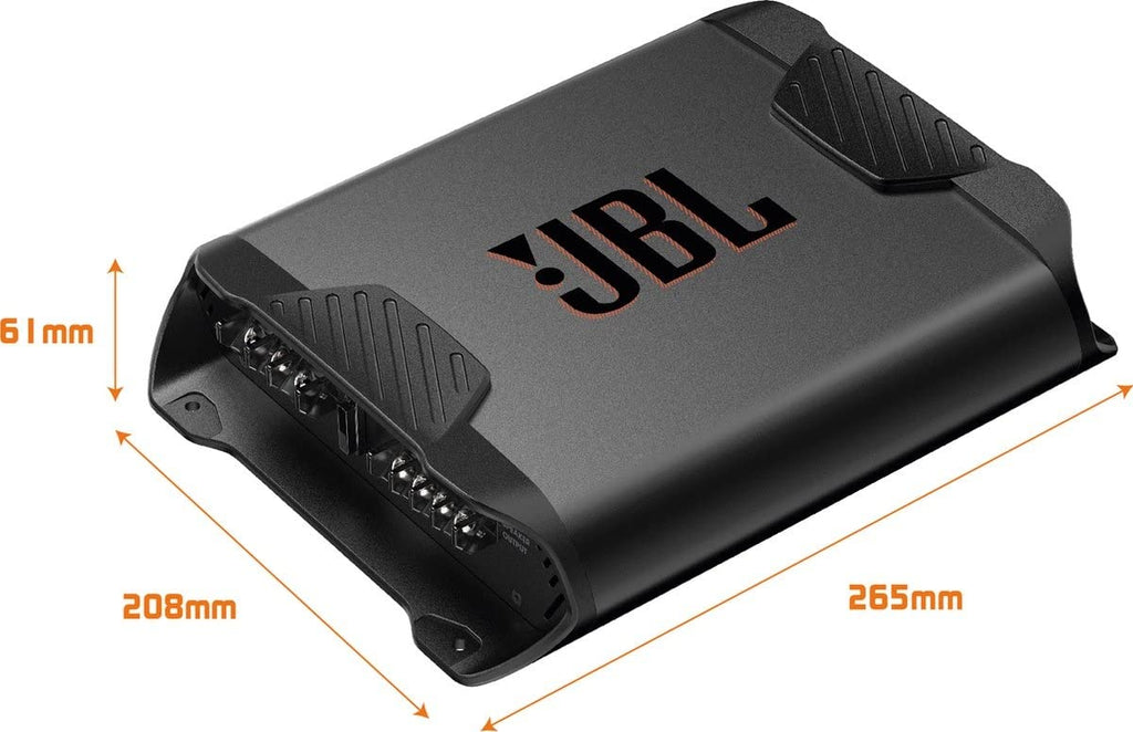 JBL Concert A652 2-Kanal Class-AB Auto-Verstärker, 2×65 W RMS @ 4 Ω, 2×85 W RMS @ 2 Ω, 1×170 W RMS gebrückt @ 4 Ω, 460 W Peak, 20 Hz–20 kHz, Bass Boost, HPF/LPF, High/Low Inputs