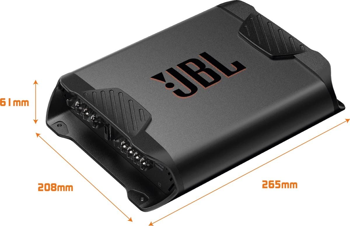 JBL Concert A652 2-Kanal Class-AB Auto-Verstärker, 2×65 W RMS @ 4 Ω, 2×85 W RMS @ 2 Ω, 1×170 W RMS gebrückt @ 4 Ω, 460 W Peak, 20 Hz–20 kHz, Bass Boost, HPF/LPF, High/Low Inputs